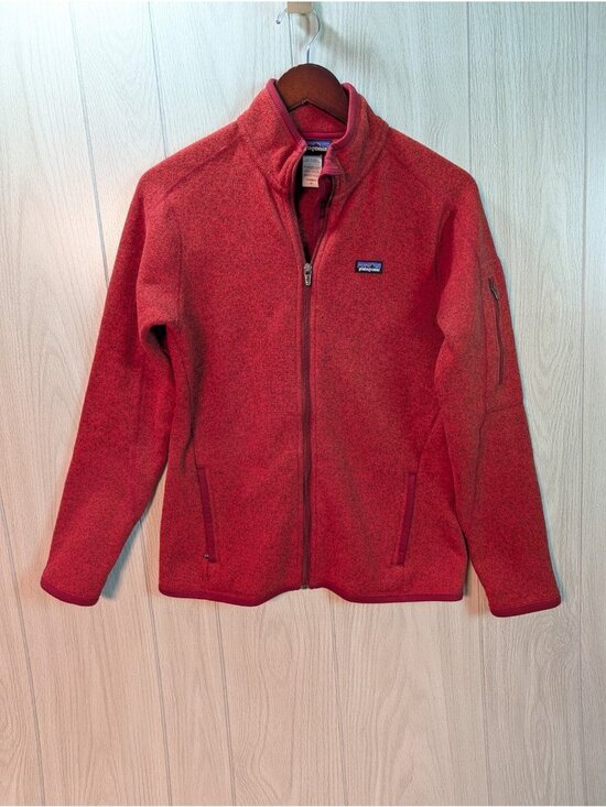 Patagonia Jackets & Blazers - Patagonia Women's Better Sweater Jacket Red Fleece Full Zip Medium Mock Neck